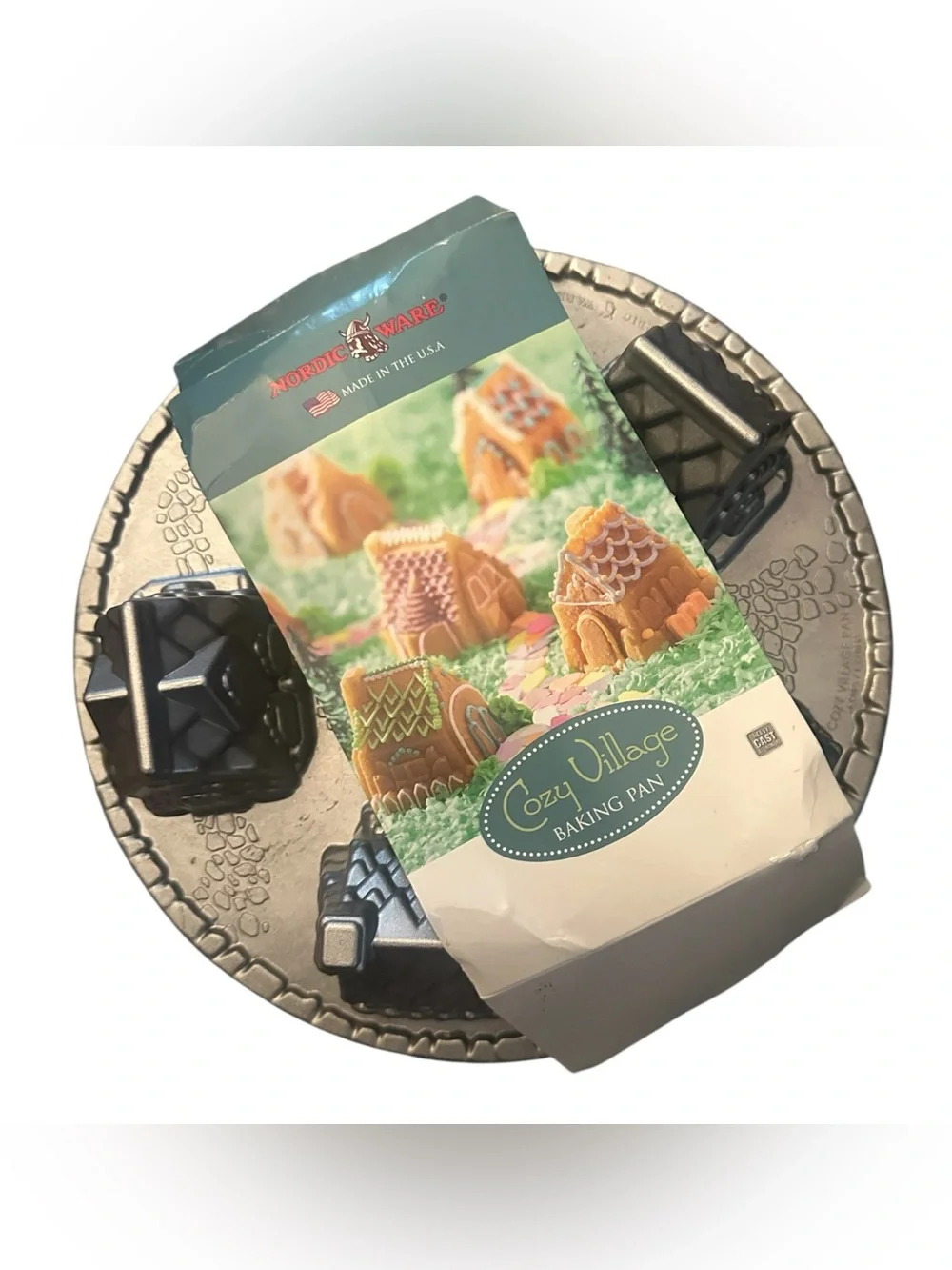Nordic Ware Black Cozy Village Mini House Baking Pan